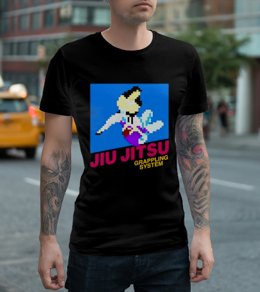 Jiu Jitsu Grappling System Retro Pixel Martial Arts BJJ T-Shirt