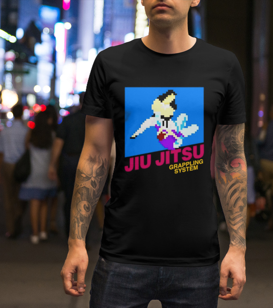 Jiu Jitsu Grappling System Retro Pixel Martial Arts BJJ T-Shirt