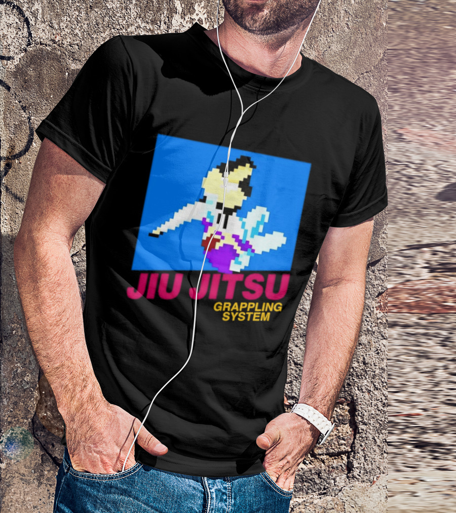 Jiu Jitsu Grappling System Retro Pixel Martial Arts BJJ T-Shirt