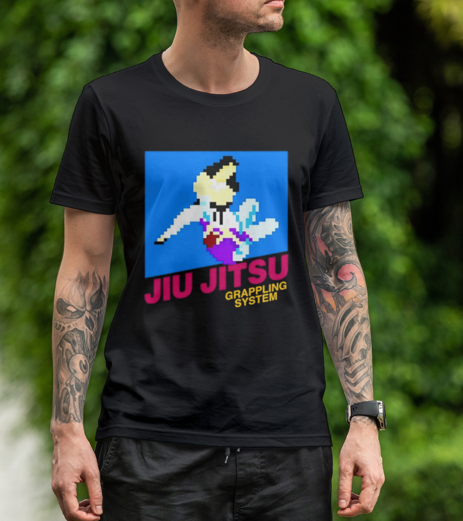 Jiu Jitsu Grappling System Retro Pixel Martial Arts BJJ T-Shirt