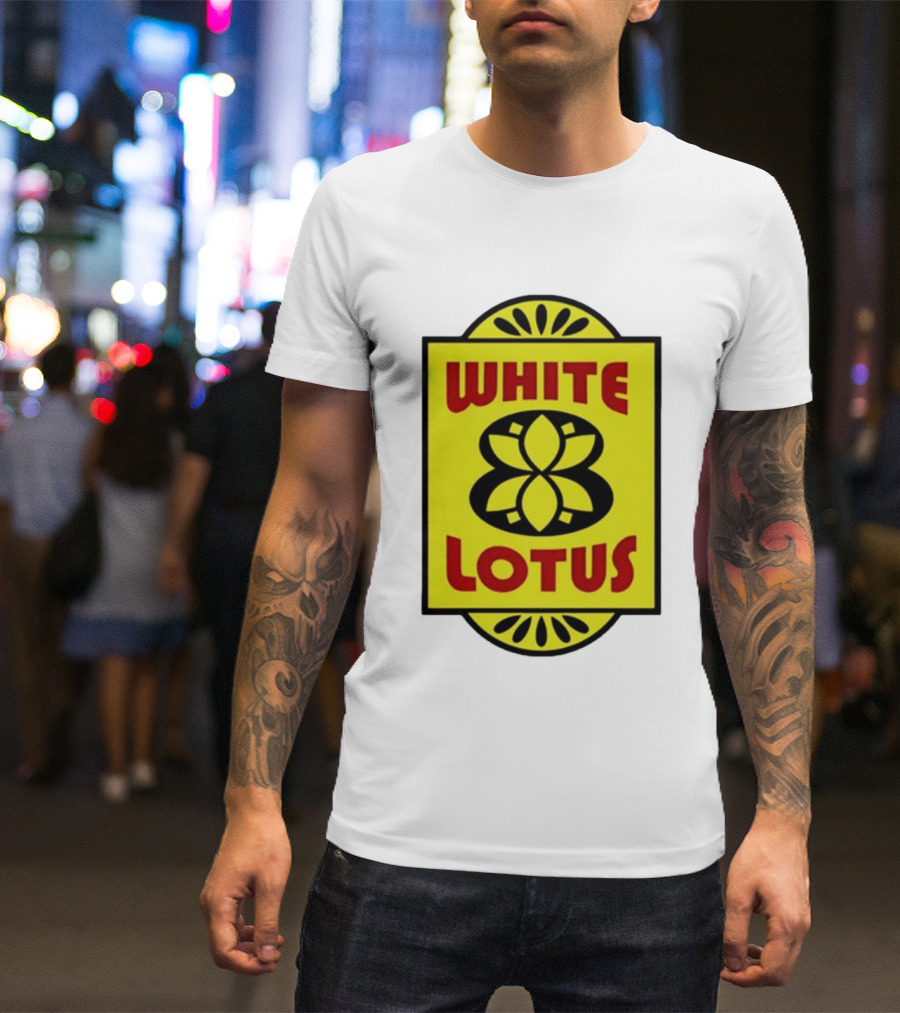 White Lotus Retro Motel Sign T-Shirt