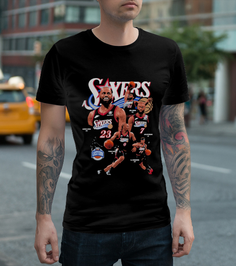 76ers Basketball Lebron James Jaylen Brown Eastern Conference T-Shirt