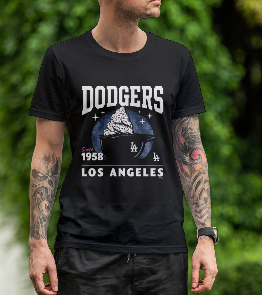 Dodgers Los Angeles Since 1958 Ice Cream LA T-Shirt