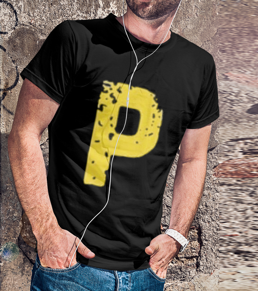 2026 Pirates IUP Night Yellow Pirate Letter P T-Shirt