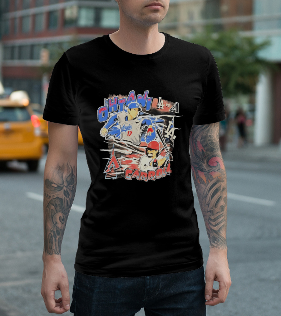 Ohtani Vs Carroll Anime Comic LA Vs Arizona T-Shirt