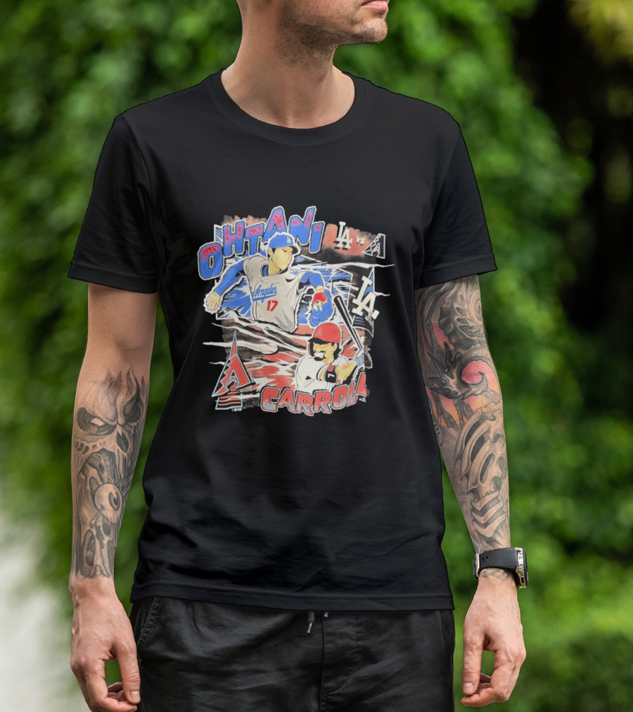 Ohtani Vs Carroll Anime Comic LA Vs Arizona T-Shirt