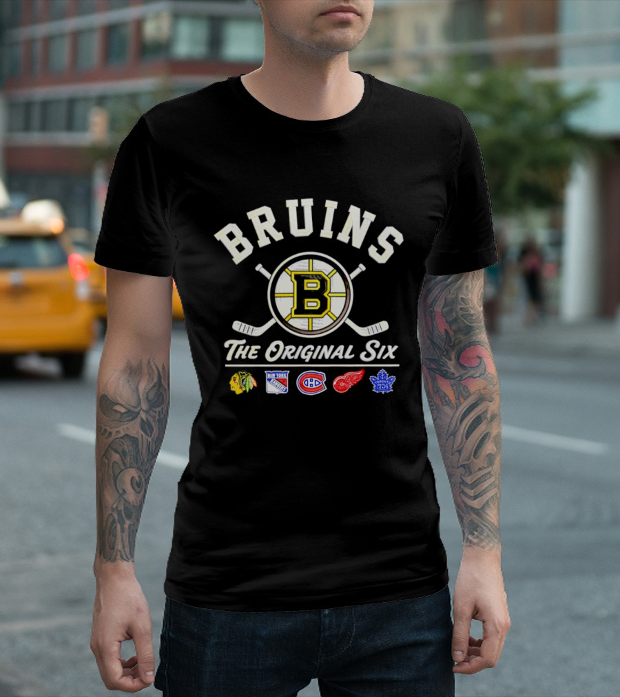 Bruins The Original Six NHL Teams Blackhawks Rangers Canadiens Red Wings Maple Leafs T-Shirt