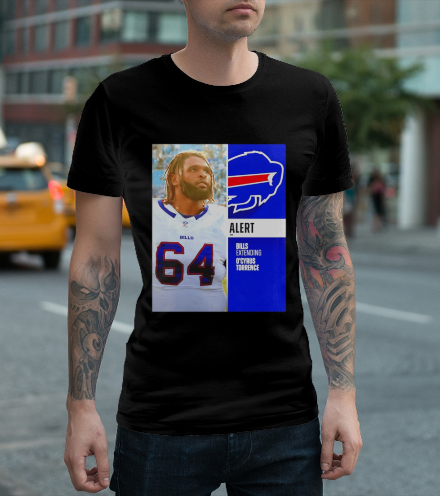 Buffalo Bills Alert Extending O'Cyrus Torrence Number 64 T-Shirt
