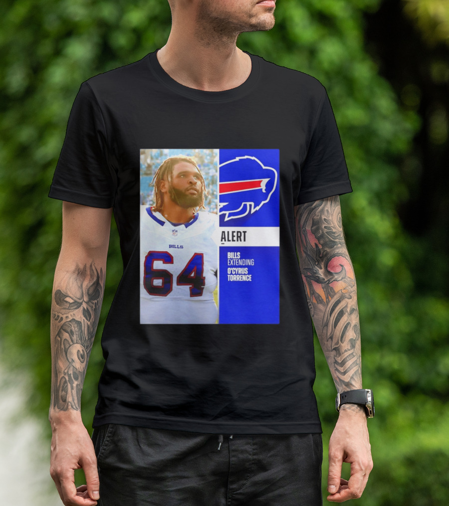Buffalo Bills Alert Extending O'Cyrus Torrence Number 64 T-Shirt