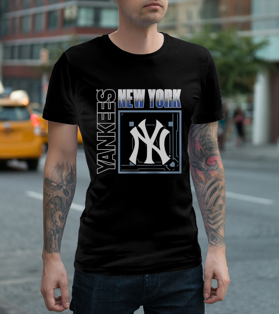 Men's New York Yankees George Lombard Jr. Black Homefield Pop Yankees T-Shirt