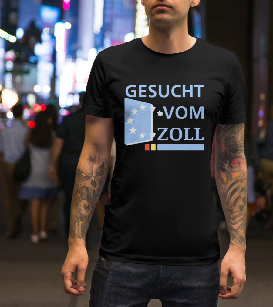 Gesucht Vom Zoll Sterne EU Symbol Farben Banner T-Shirt