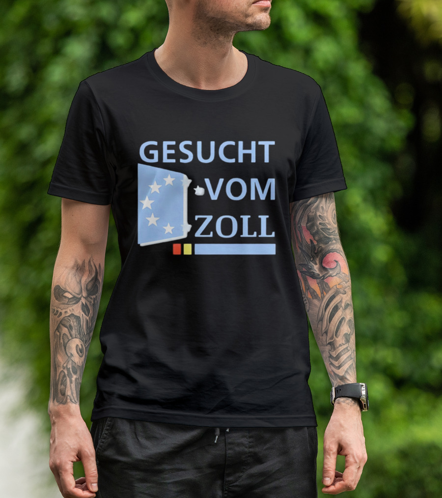 Gesucht Vom Zoll Sterne EU Symbol Farben Banner T-Shirt