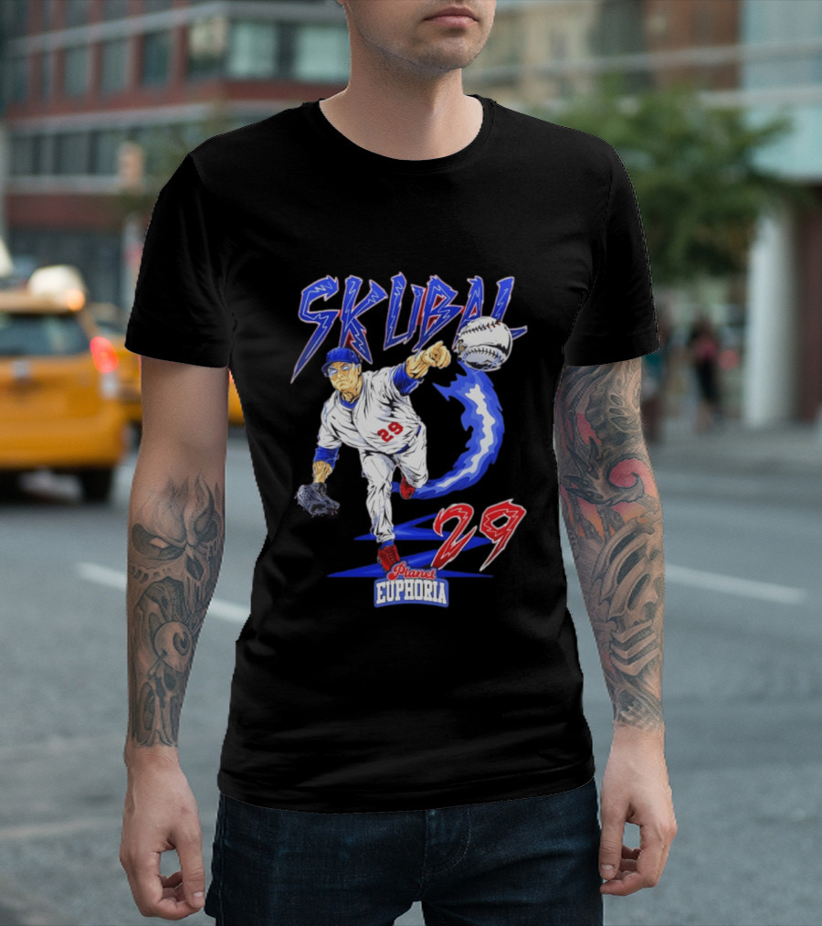 Tarik Skubal 29 Planet Euphoria Dodgers MLB Comic 2026 T-Shirt