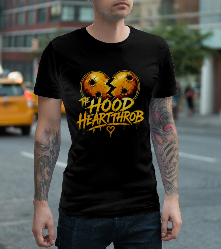 The Hood Heartthrob Golden Broken Heart T-Shirt