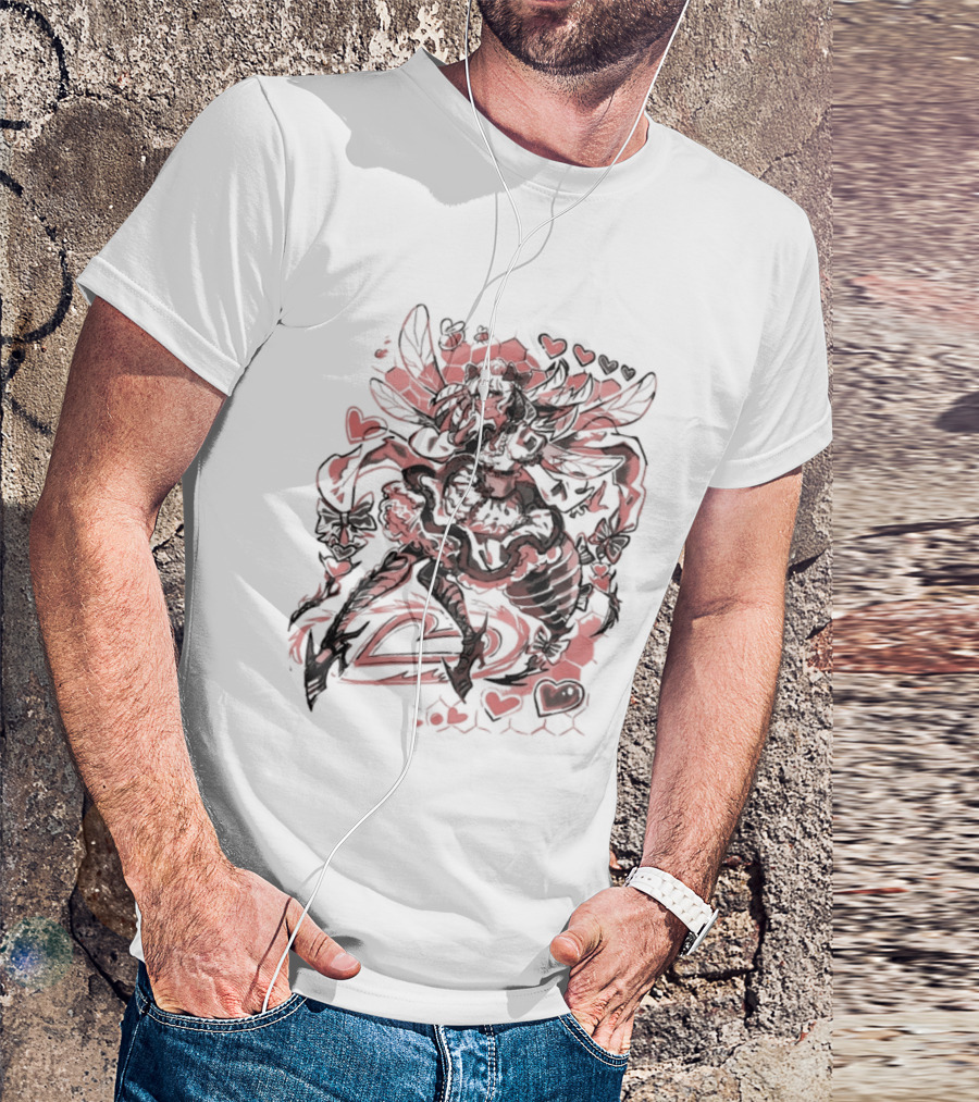 Bee My Lovely Final Fantasy XIV Valentine's Heart Wings Love T-Shirt