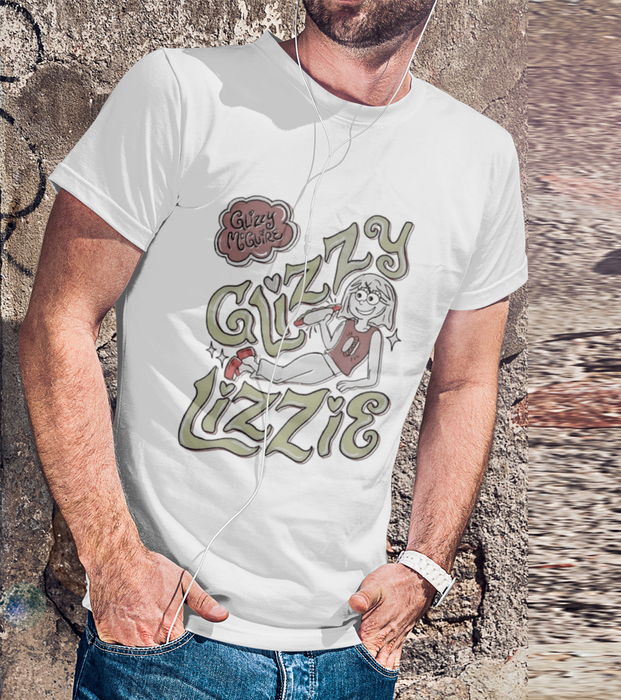 Glizzy McGuire Glizzy Lizzie Hot Dog Retro Character Fun T-Shirt