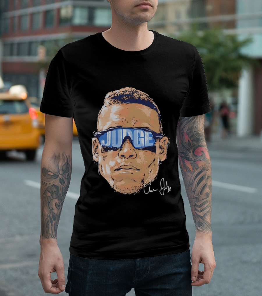 Aaron Judge New York Yankees Iconic Swag Judge Sunglasses T-Shirt