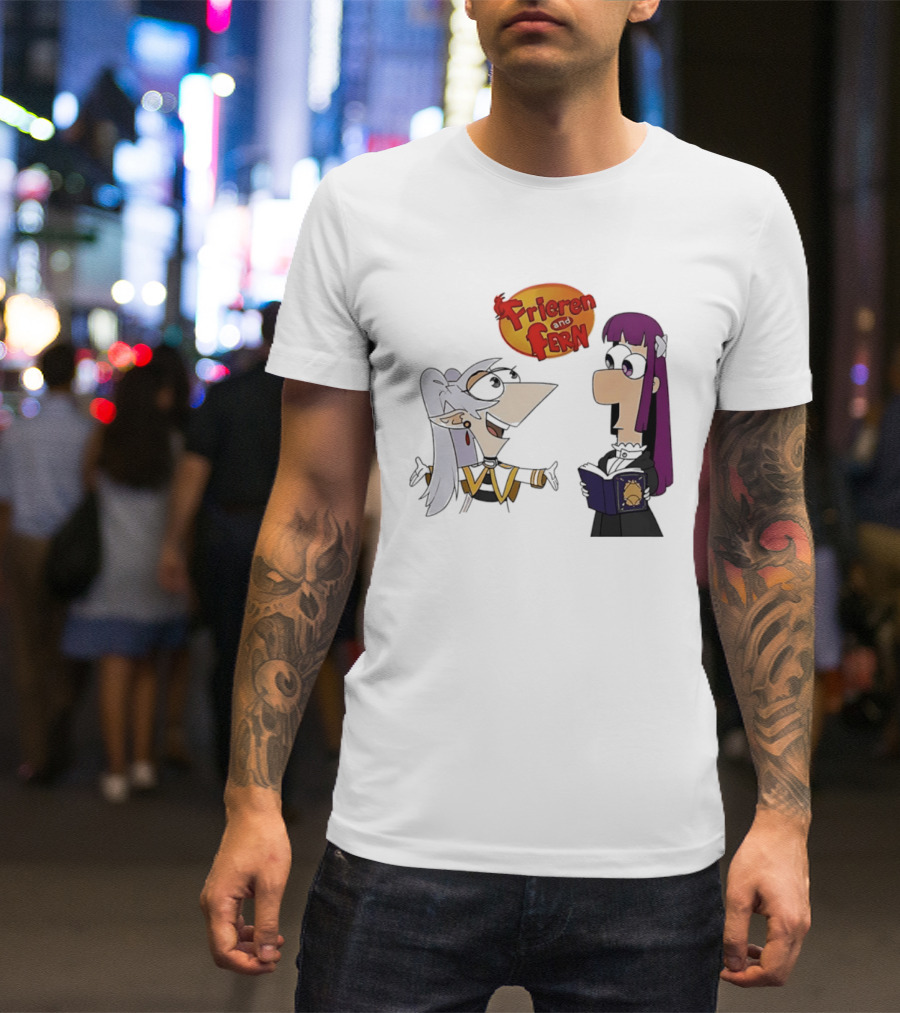 Frieren And Fern Phineas And Ferb Crossover Beyond Journey's End T-Shirt