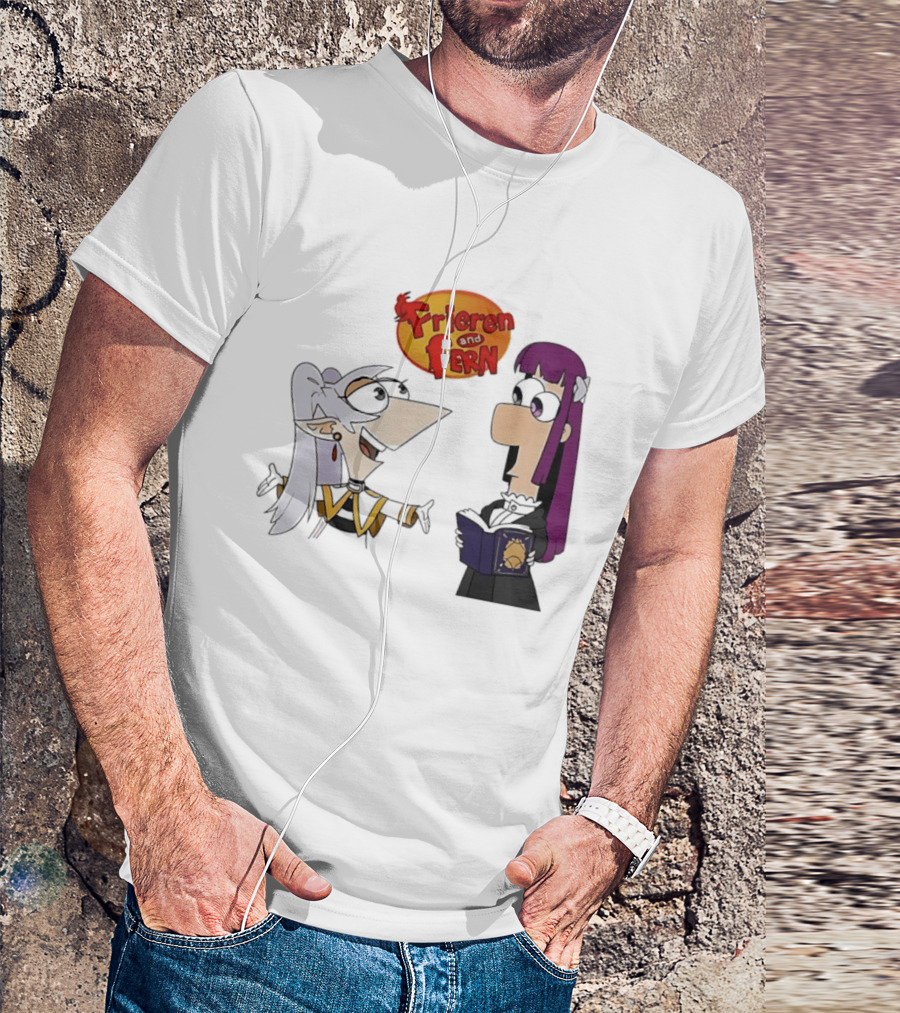 Frieren And Fern Phineas And Ferb Crossover Beyond Journey's End T-Shirt