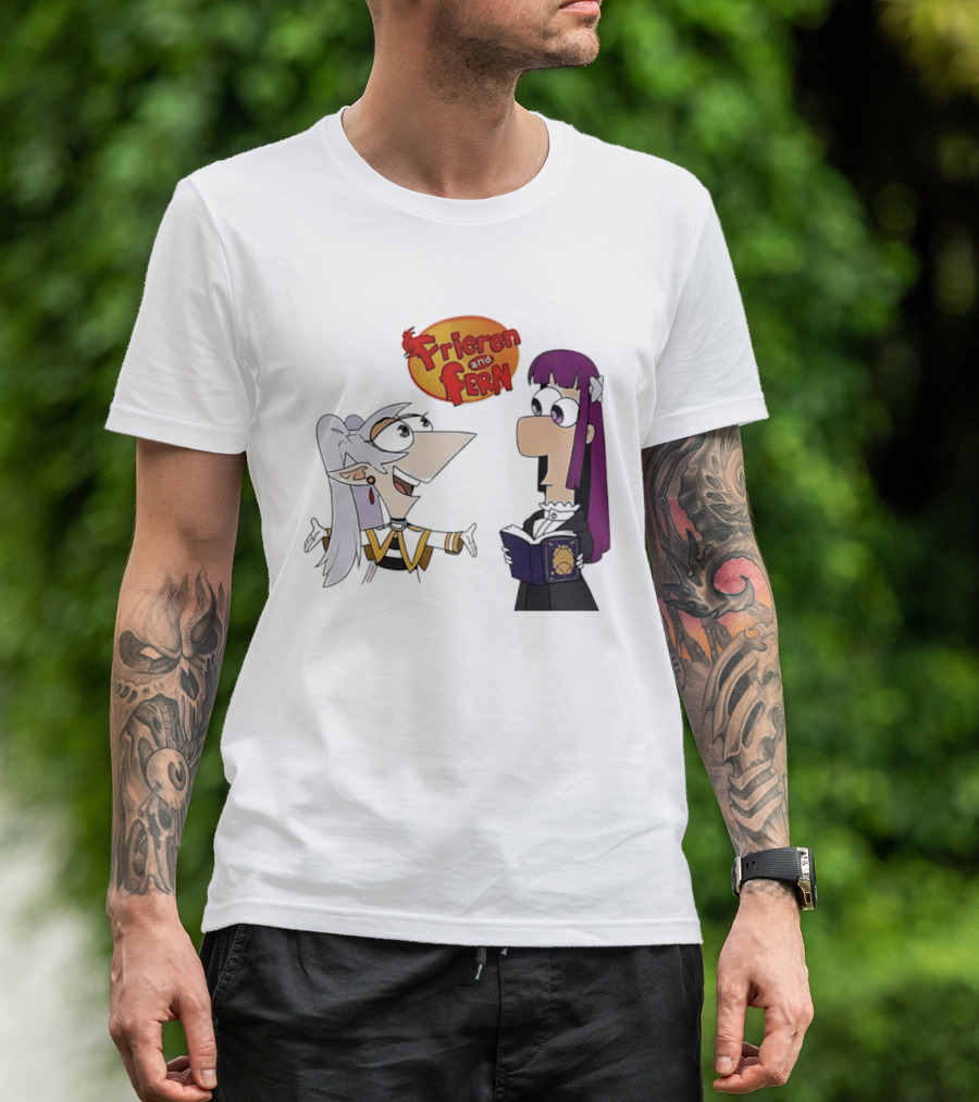 Frieren And Fern Phineas And Ferb Crossover Beyond Journey's End T-Shirt