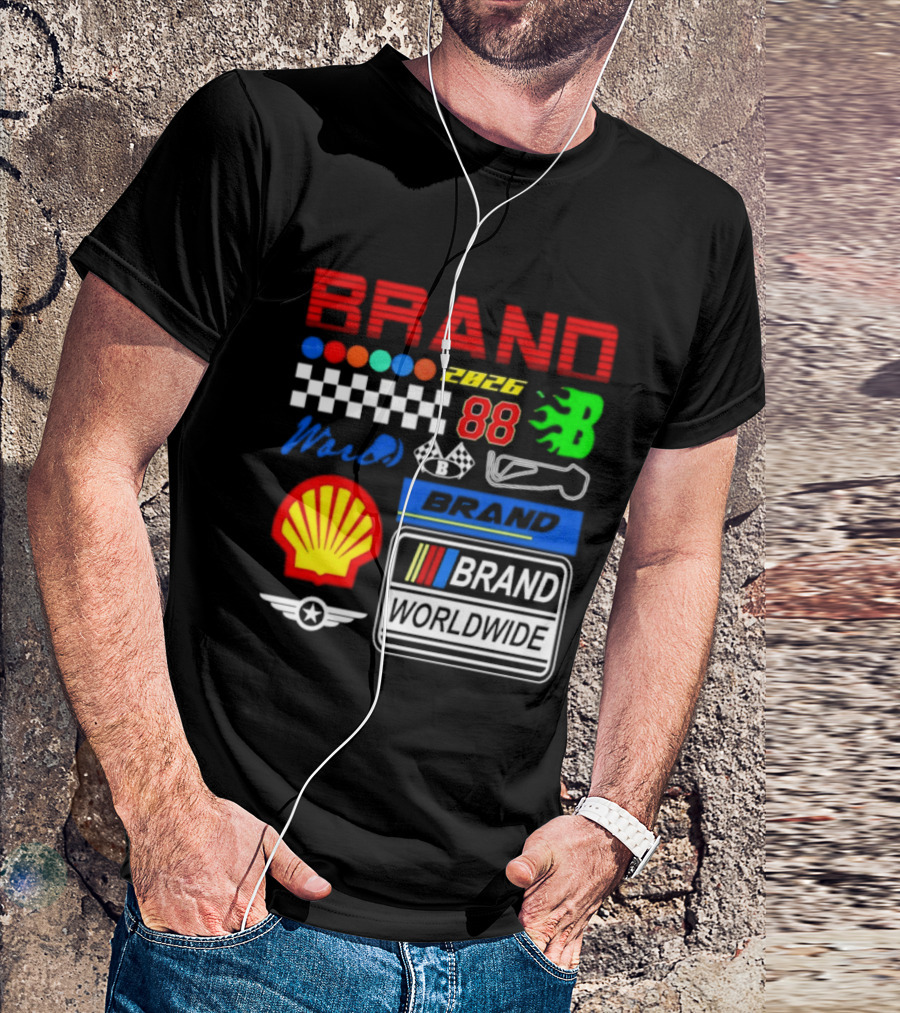 Brand 88 Worldwide Racing Motorsport Checkered Shell 2026 T-Shirt