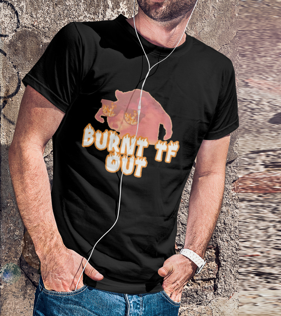 Burnt TF Out Flaming Sunglasses Meme Cat T-Shirt