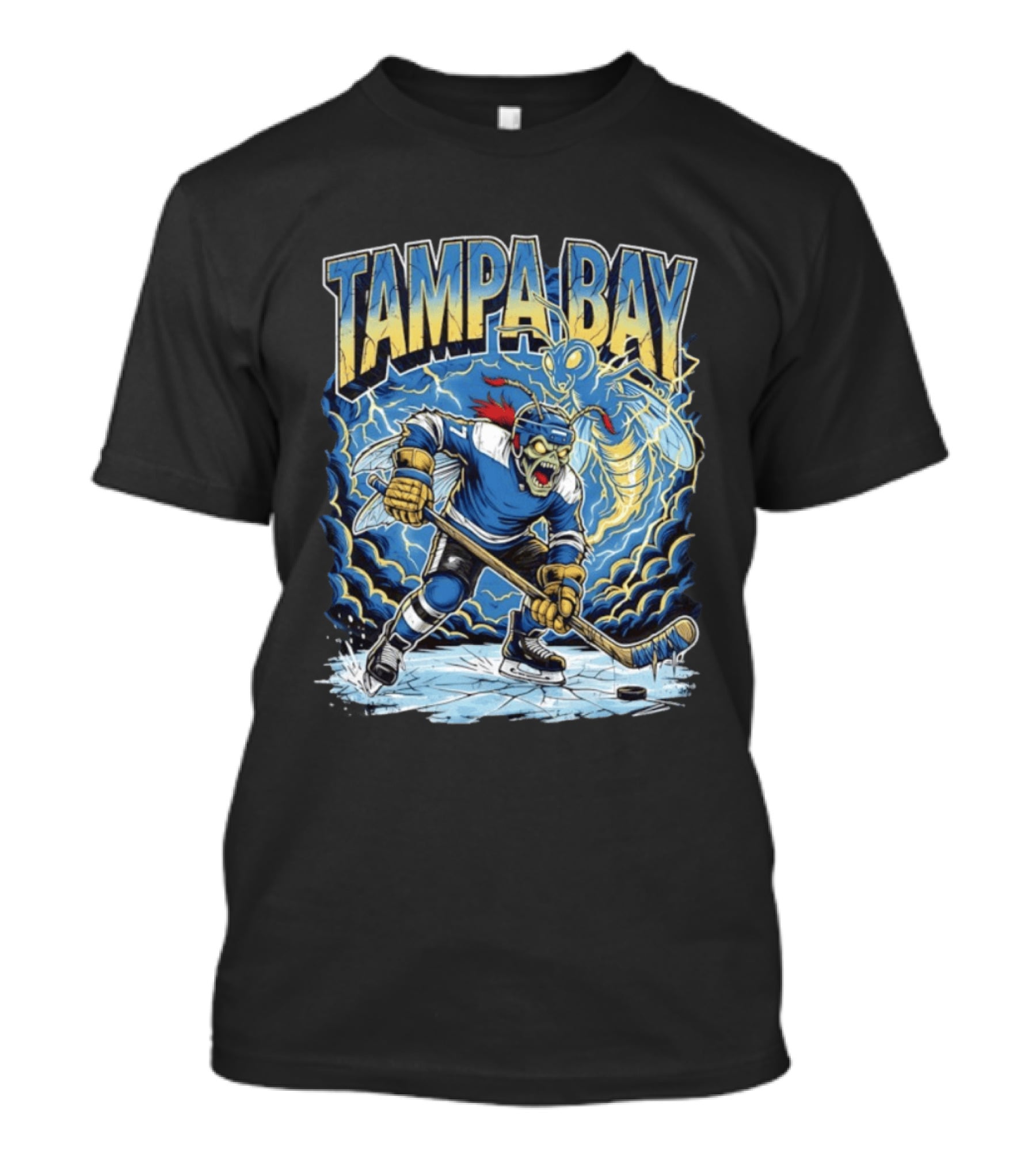 Tampa Bay Lightning ThunderBug Hockey Ice Storm Burst T-Shirt