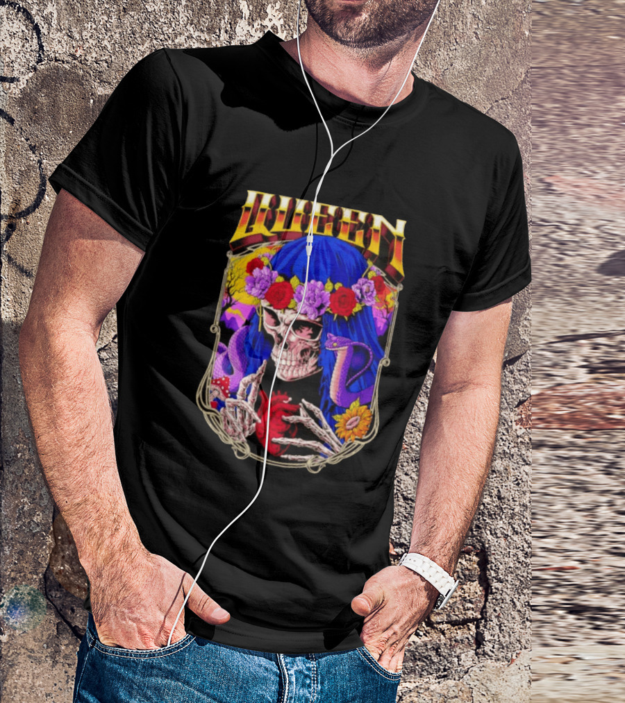 Til Death Skeleton Fiesta Cobra Floral Skeleton Tattoo T-Shirt