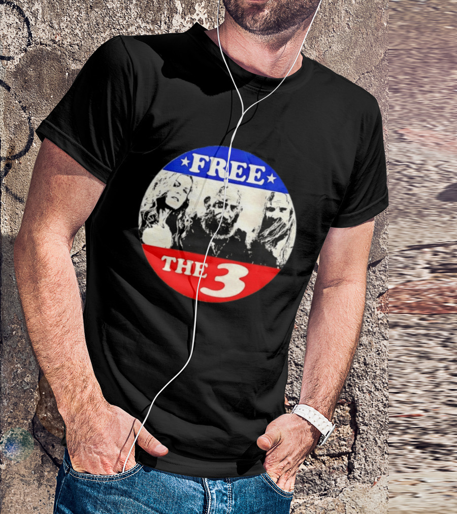 Rob Zombie Free The 3 From Hell Horror Movie T-Shirt