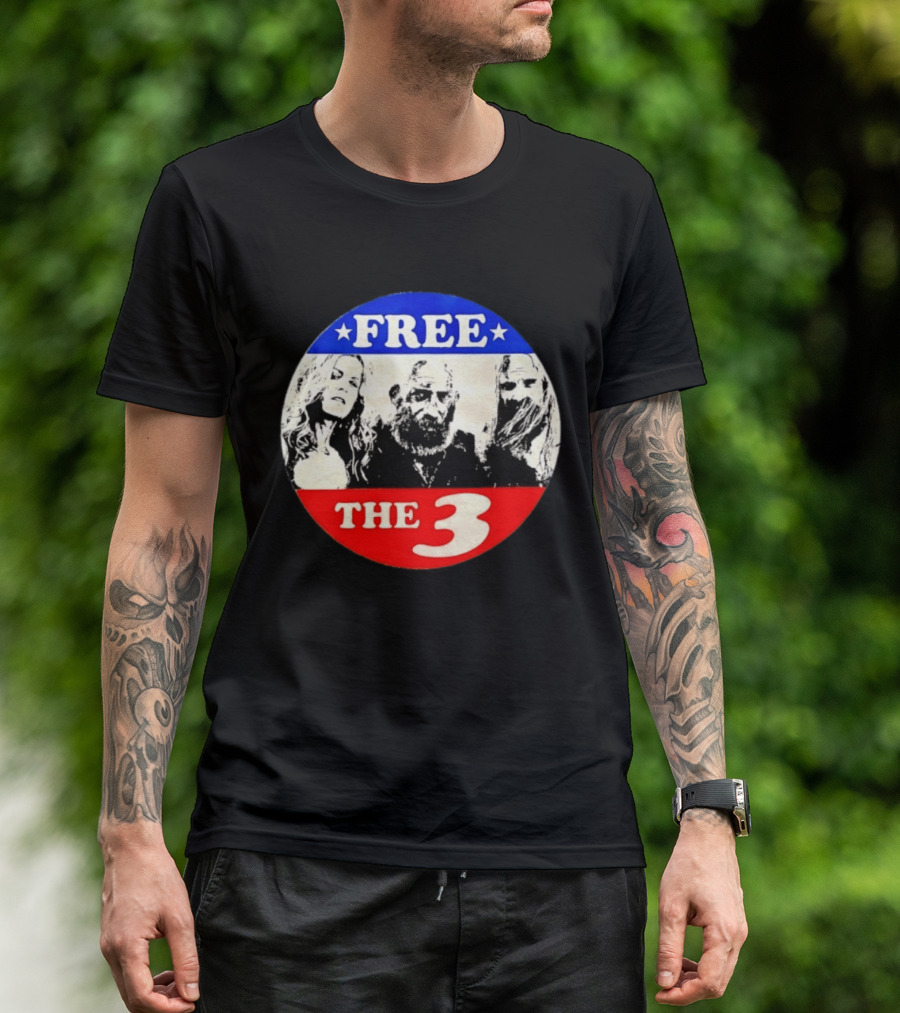 Rob Zombie Free The 3 From Hell Horror Movie T-Shirt