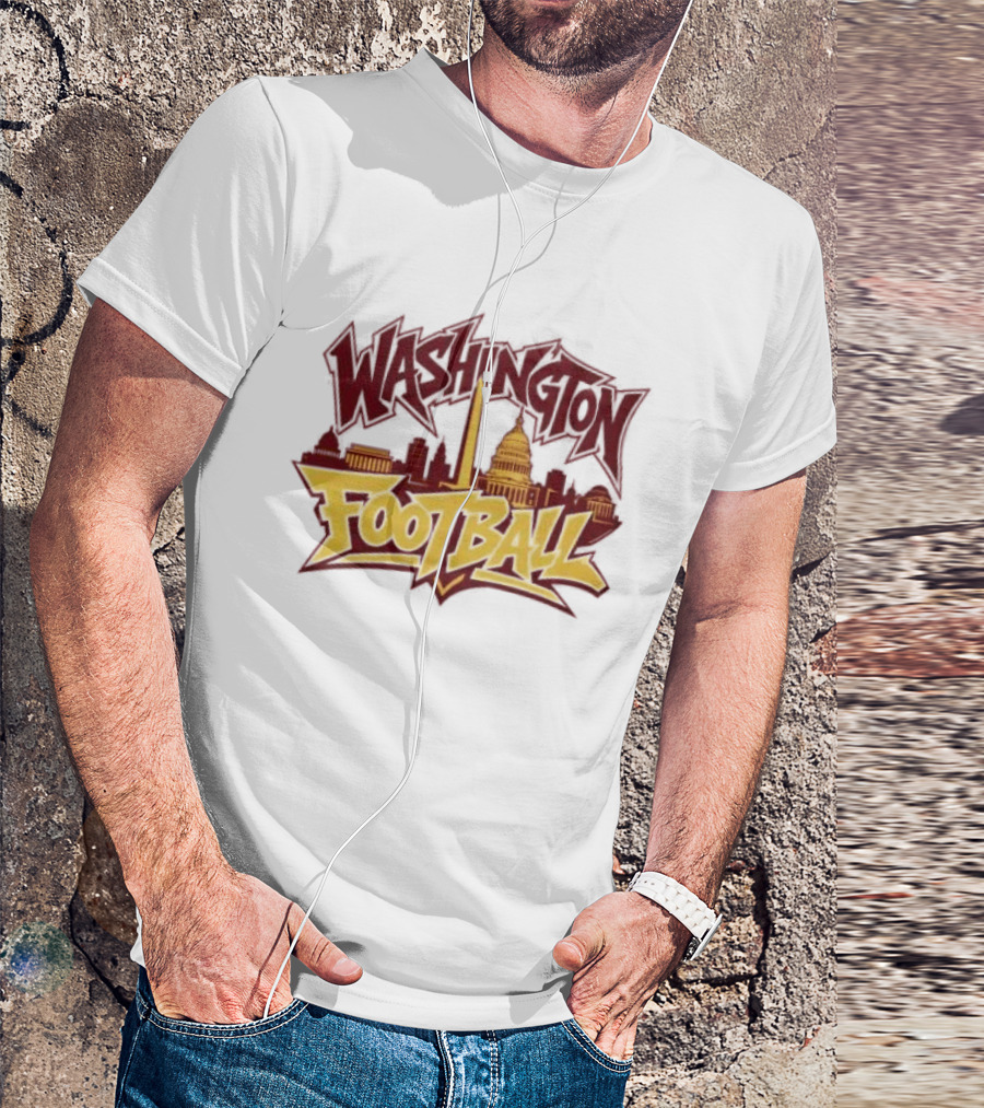 Washington Football Capitol Skyline Monument Landmarks T-Shirt