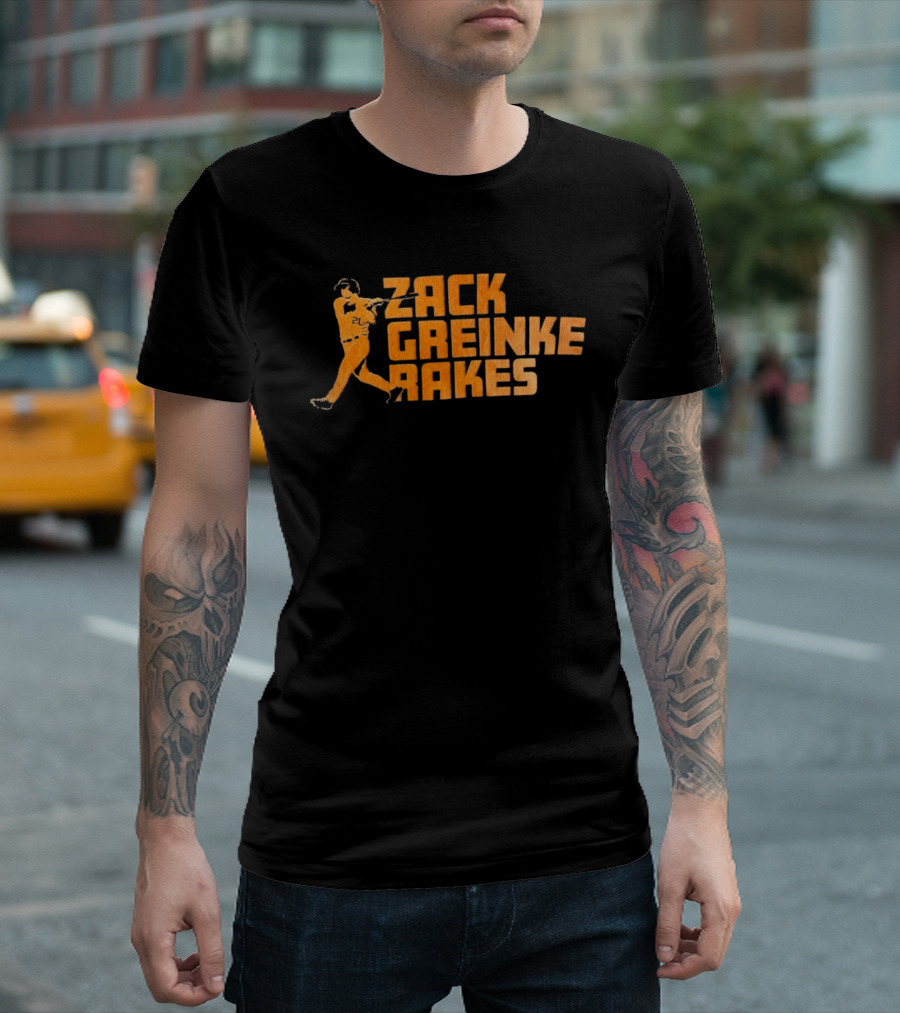 Zack Greinke Rakes Houston Astros Baseball Legend T-Shirt