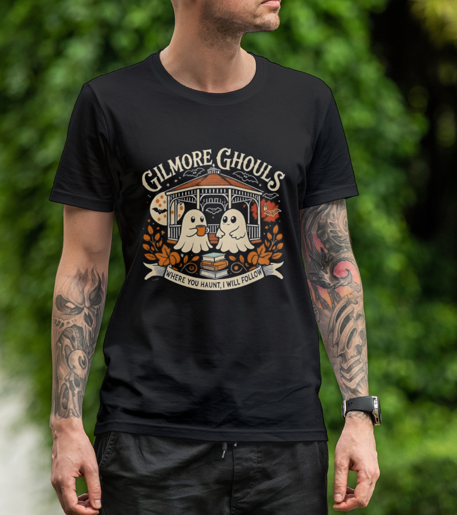 Gilmore Ghouls Where You Haunt I Will Follow Coffee Ghosts Halloween T-Shirt