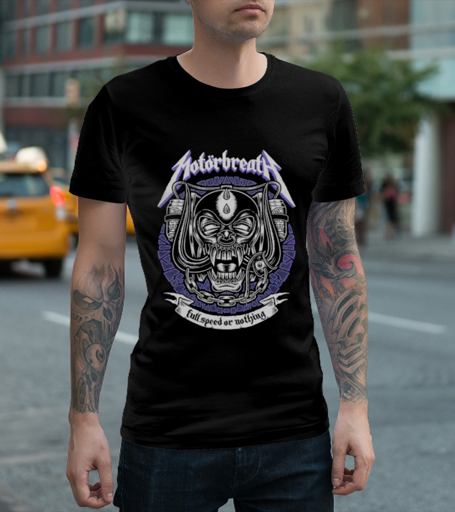Motorbreath Full Speed Or Nothing Fanged Monster T-Shirt