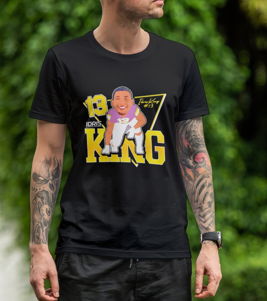 Idris King 13 Tennessee Tech Football Caricature T-Shirt