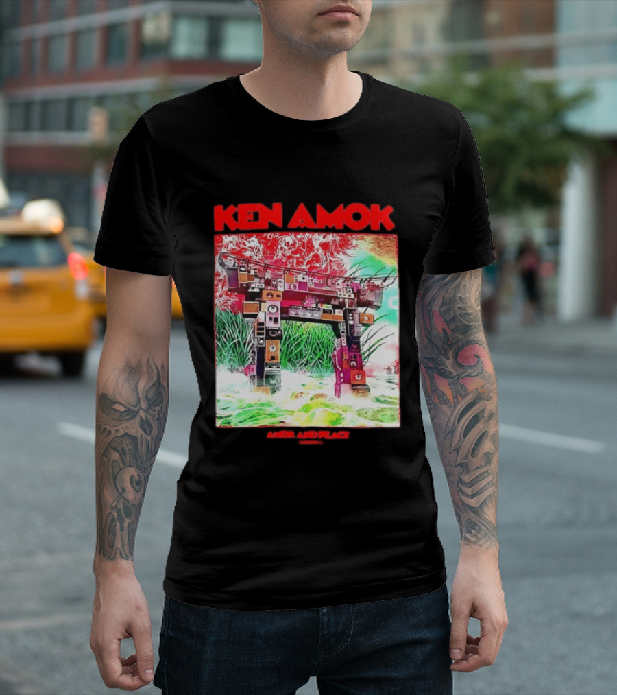 Ken Amok Amok And Peace Speaker Torii Technicolor Gateway T-Shirt