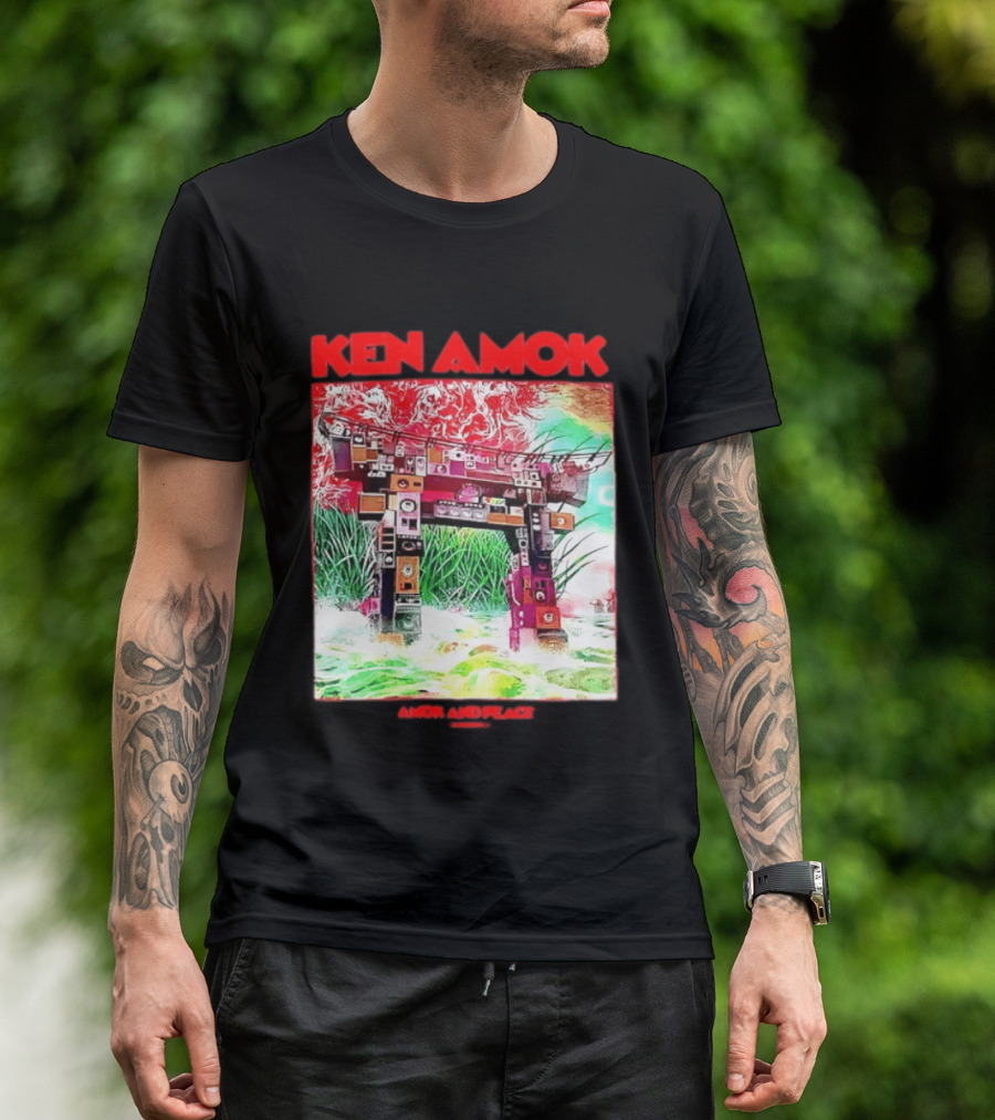 Ken Amok Amok And Peace Speaker Torii Technicolor Gateway T-Shirt