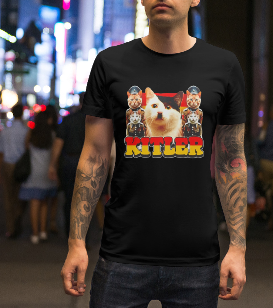 Kitler Meme Cat With German Flag And Cats In Uniforms T-Shirt
