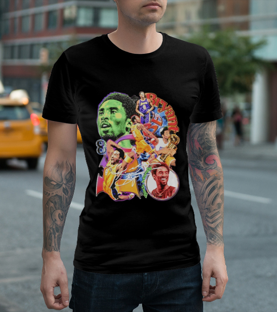 Kobe Bryant 8 Los Angeles Lakers NBA Champion Legacy T-Shirt