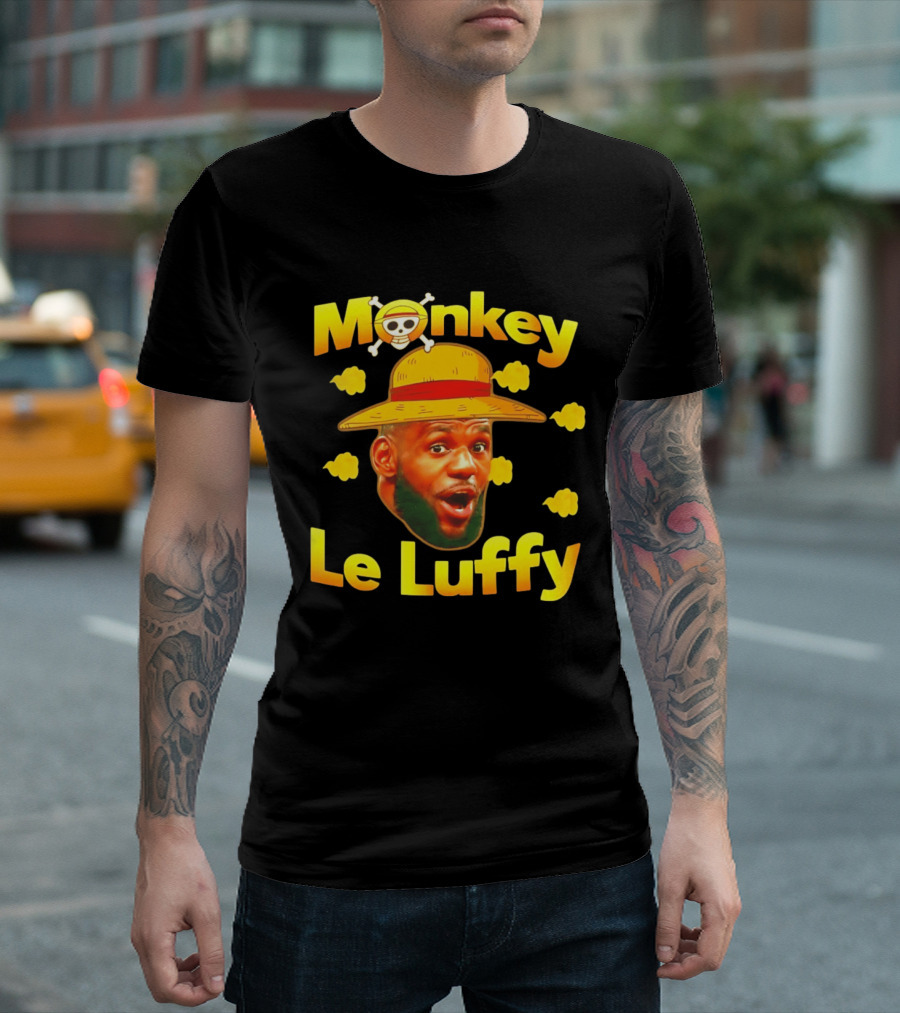 Monkey LeBron James Le Luffy Los Angeles Lakers One Piece T-Shirt