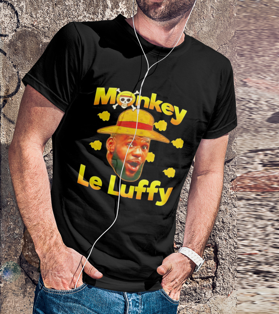 Monkey LeBron James Le Luffy Los Angeles Lakers One Piece T-Shirt