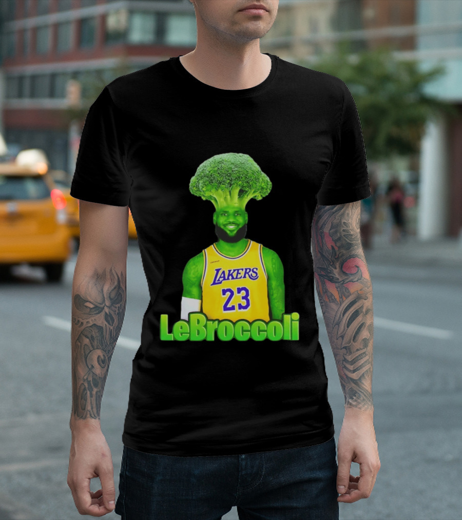 LeBron James Los Angeles Lakers LeBroccoli Lebron 23 NBA Basketball T-Shirt