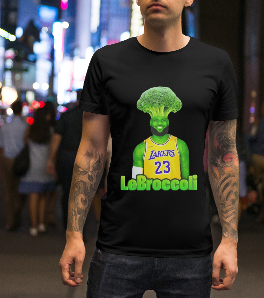 LeBron James Los Angeles Lakers LeBroccoli Lebron 23 NBA Basketball T-Shirt