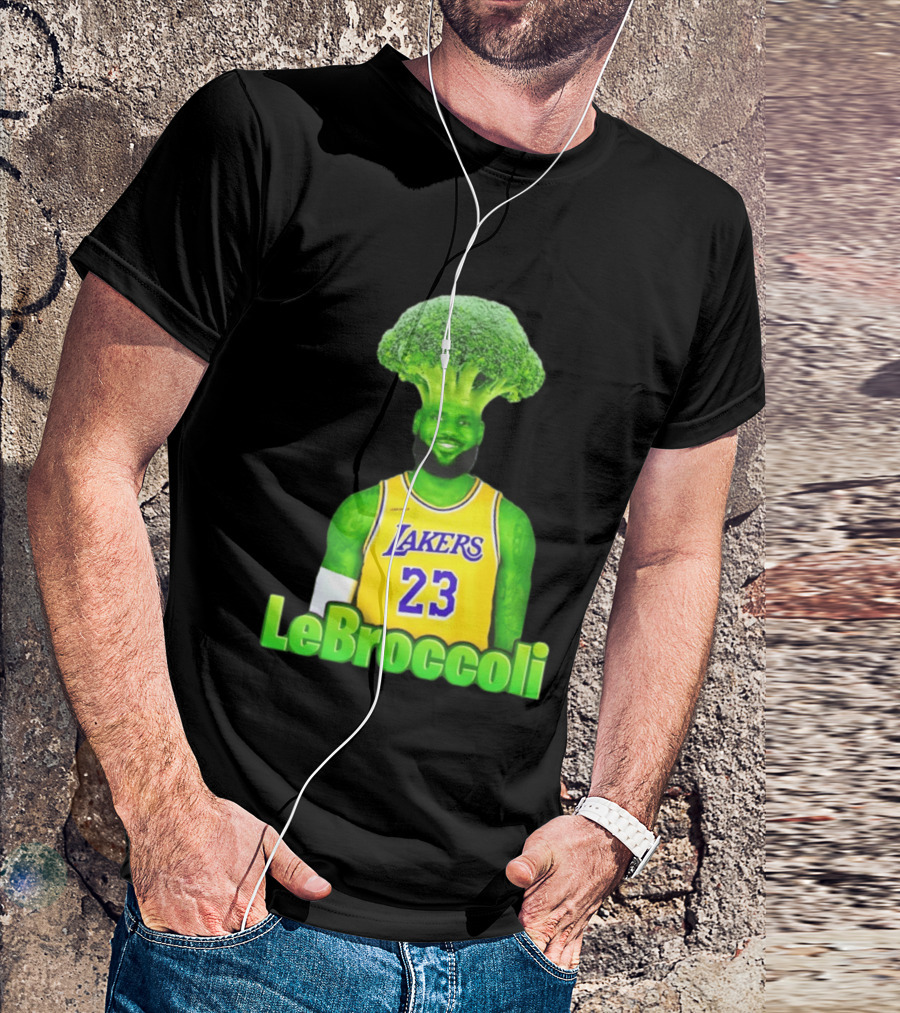 LeBron James Los Angeles Lakers LeBroccoli Lebron 23 NBA Basketball T-Shirt