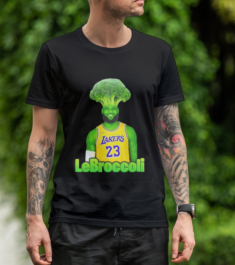 LeBron James Los Angeles Lakers LeBroccoli Lebron 23 NBA Basketball T-Shirt