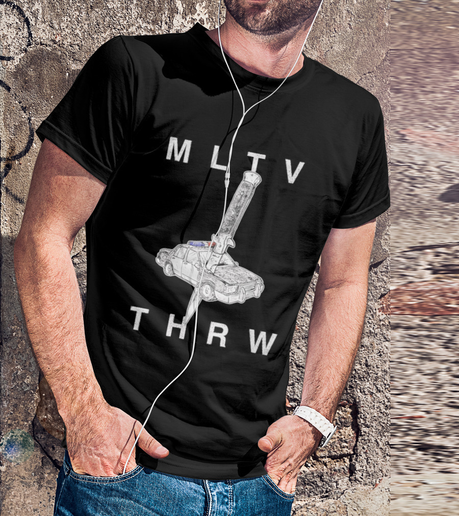 MLTV THRW Police Car Knife Punk T-Shirt
