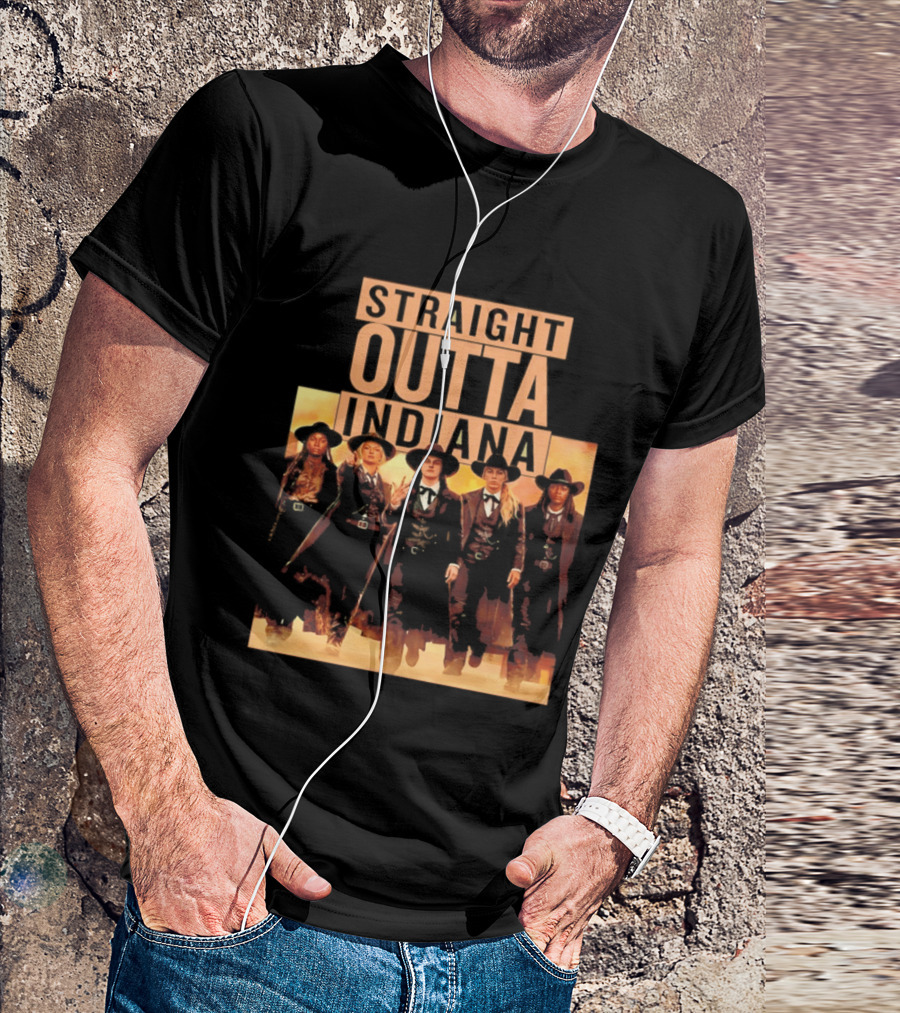 Straight Outta Indiana Fever Women's Basketball Feverstone Western T-Shirt