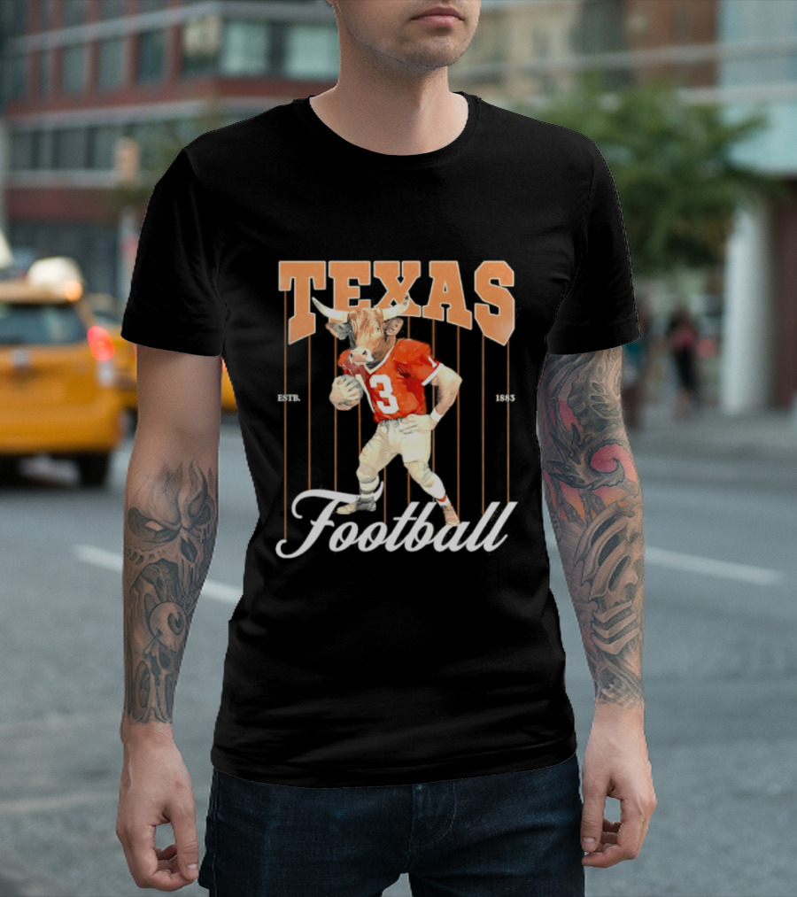 Texas Football Longhorns Estb 1883 Retro Player Jersey T-Shirt