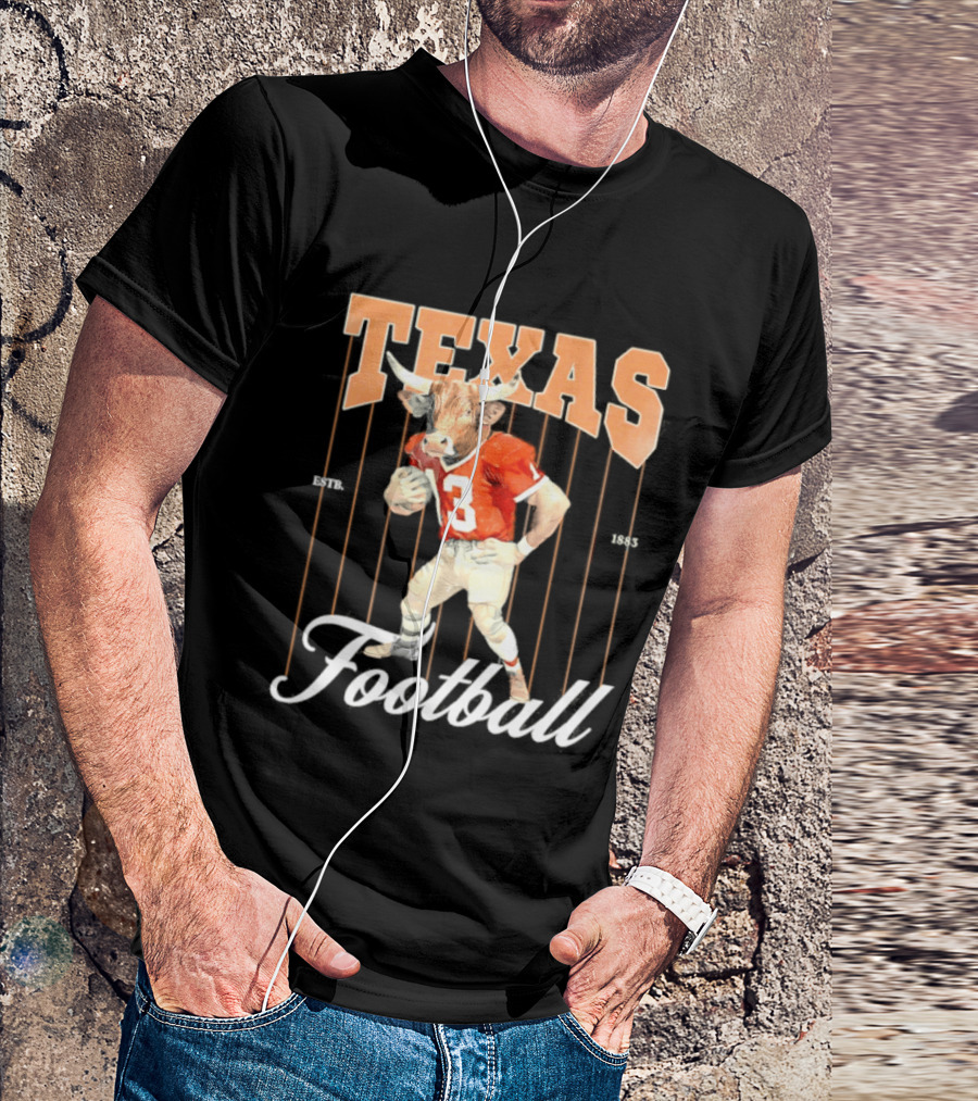 Texas Football Longhorns Estb 1883 Retro Player Jersey T-Shirt