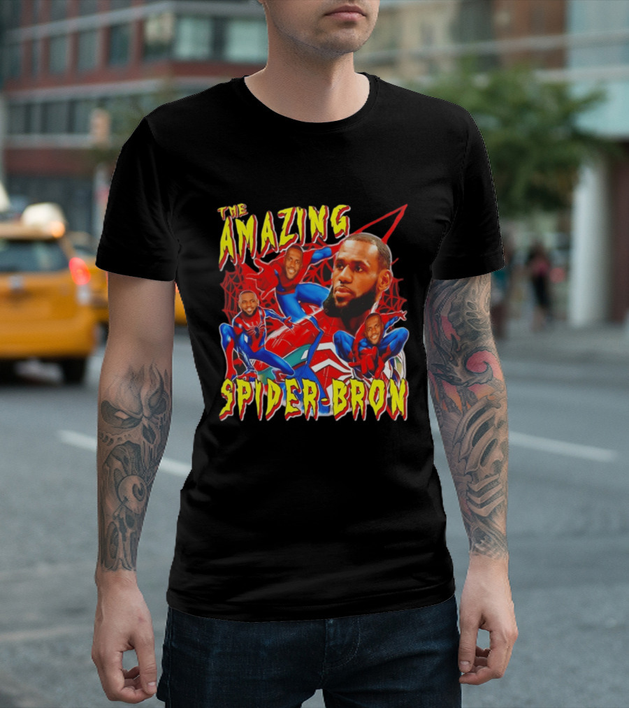 The Amazing Spider Bron LeBron James Web Slinger T-Shirt
